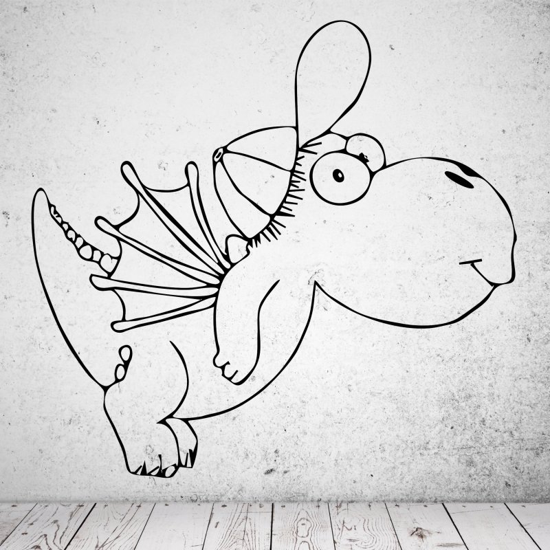 Preview: 46202 Drache Kokosnuss Wandsticker